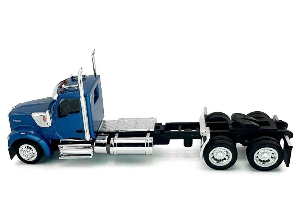 Kenworth W990 2-Axel Day Cab Blue Metallic 1/87 (HO) Plastic Model Car by HO Logistics view 2
