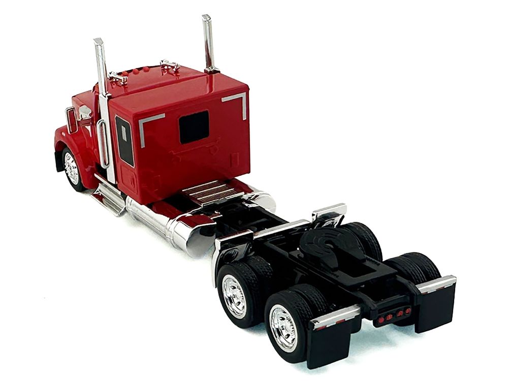 Kenworth W990 with Flat Top Sleeper Cab Red 1/87 (HO) Plastic Model Car by HO Logistics view 3
