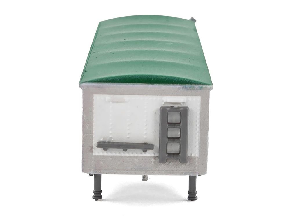 Covered Grain Trailer White with Green Tarp "Nutrena Feeds" 1/87 (HO) Plastic Model Car by HO Logistics view 4