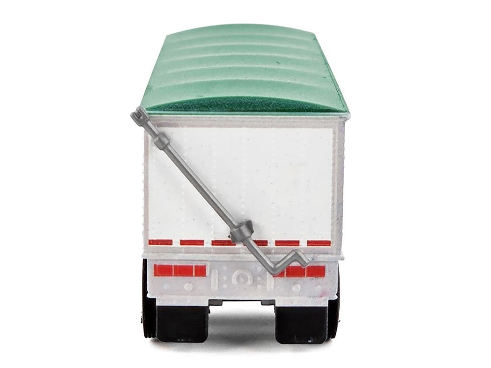 Covered Grain Trailer White with Green Tarp "Nutrena Feeds" 1/87 (HO) Plastic Model Car by HO Logistics view 5
