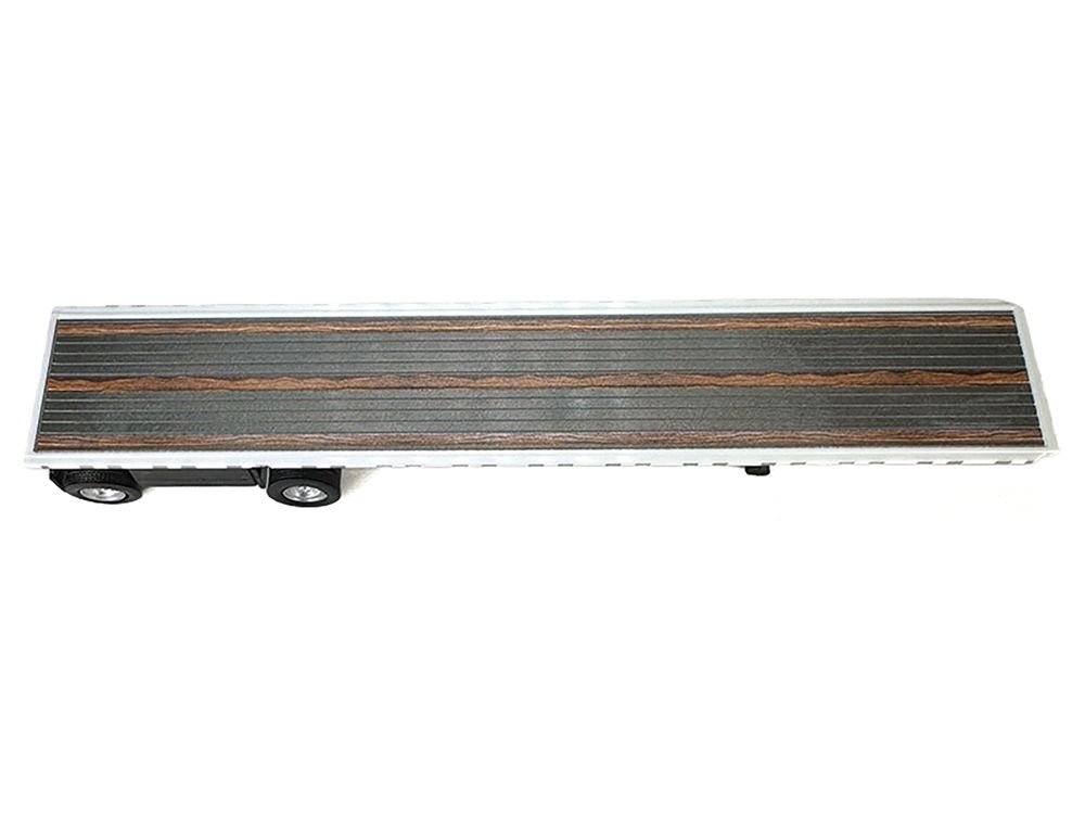 High Boy Spread Axle Flatbed Trailer White 1/87 (HO) Plastic Model Car by HO Logistics view 2