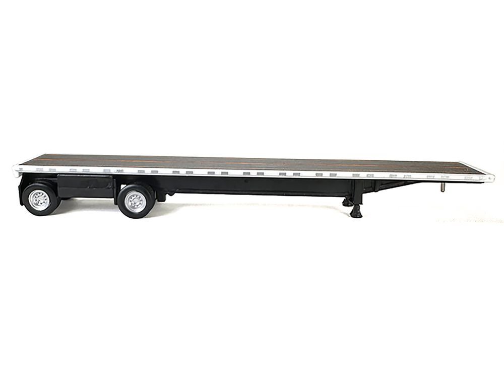 High Boy Spread Axle Flatbed Trailer White 1/87 (HO) Plastic Model Car by HO Logistics view 3