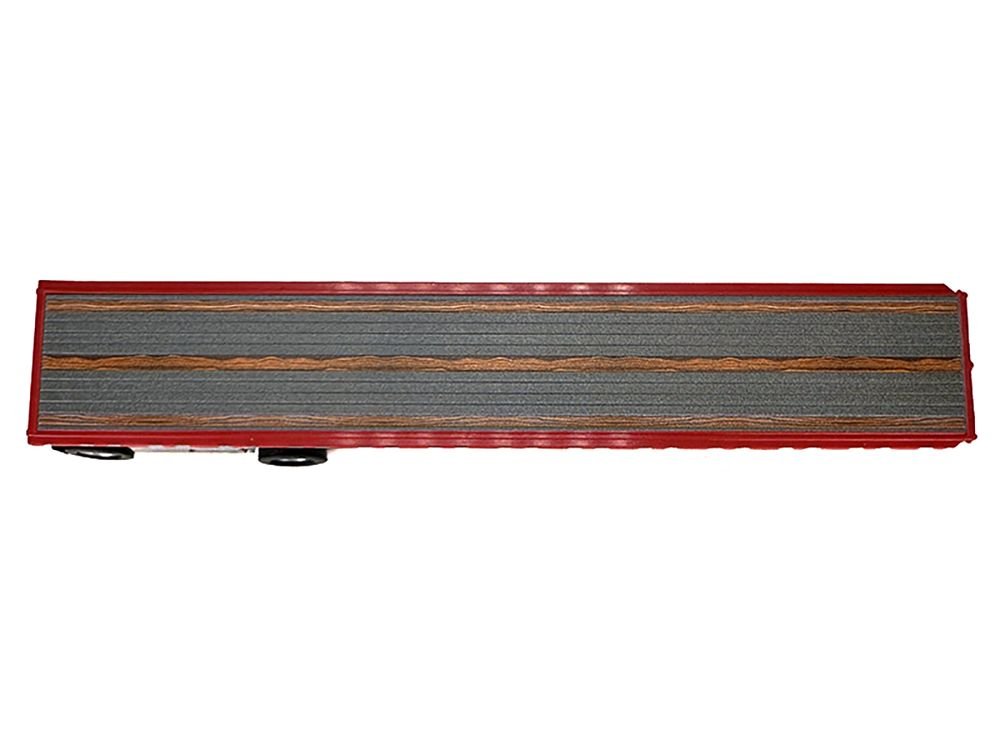 High Boy Spread Axle Flatbed Trailer Red 1/87 (HO) Plastic Model Car by HO Logistics view 2
