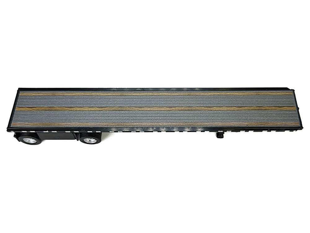 High Boy Spread Axle Flatbed Trailer Black 1/87 (HO) Plastic Model Car by HO Logistics view 2
