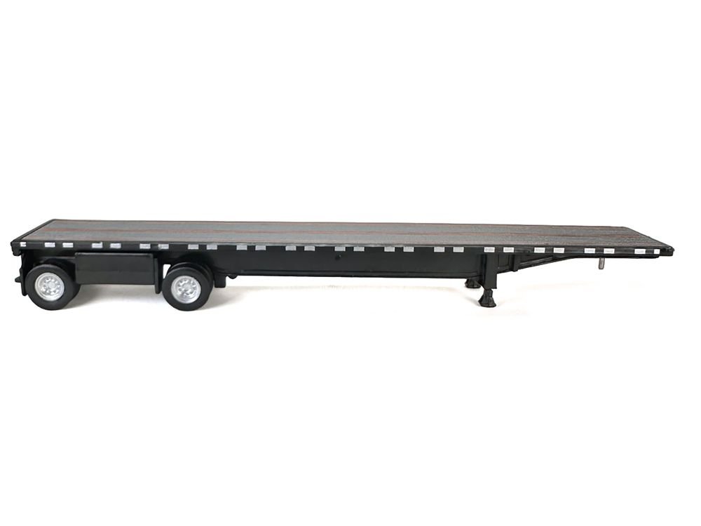High Boy Spread Axle Flatbed Trailer Black 1/87 (HO) Plastic Model Car by HO Logistics view 3