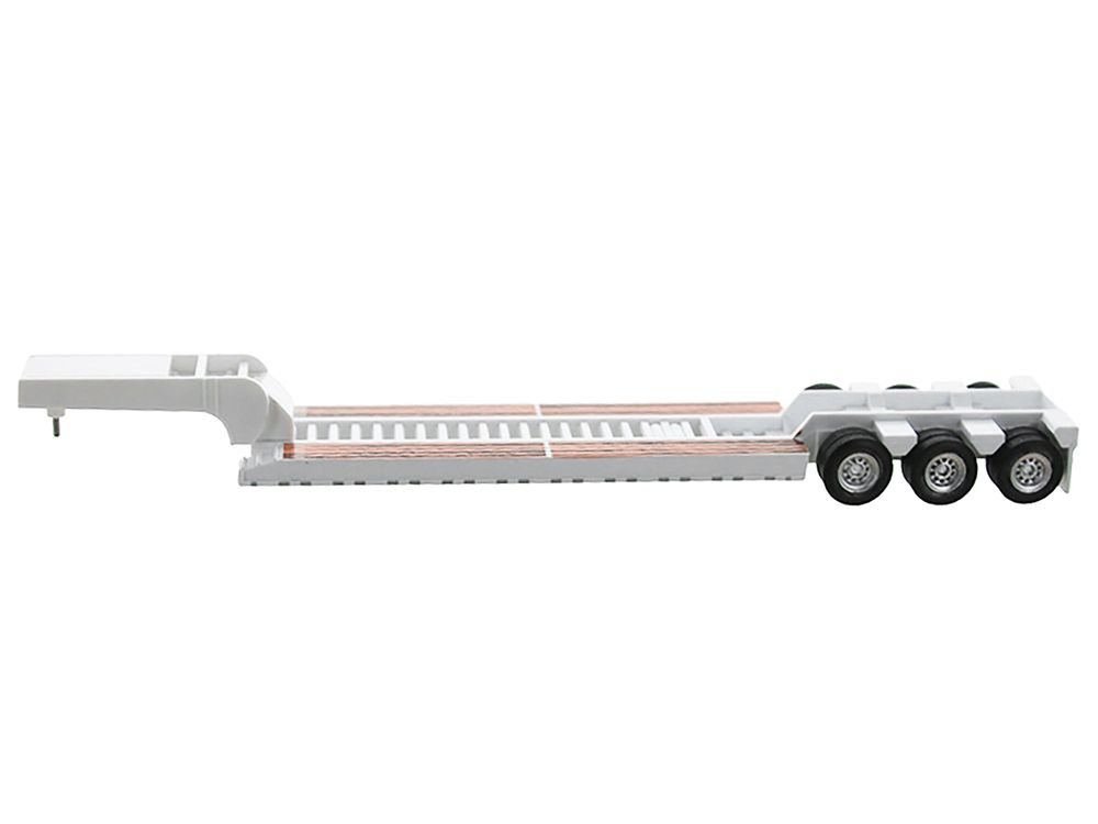 Low Boy Flatbed Trailer White 1/87 (HO) Plastic Model Car by HO Logistics view 2