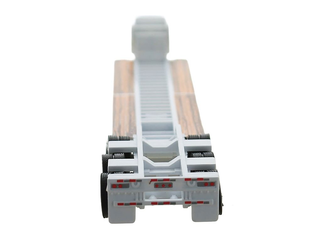 Low Boy Flatbed Trailer White 1/87 (HO) Plastic Model Car by HO Logistics view 3