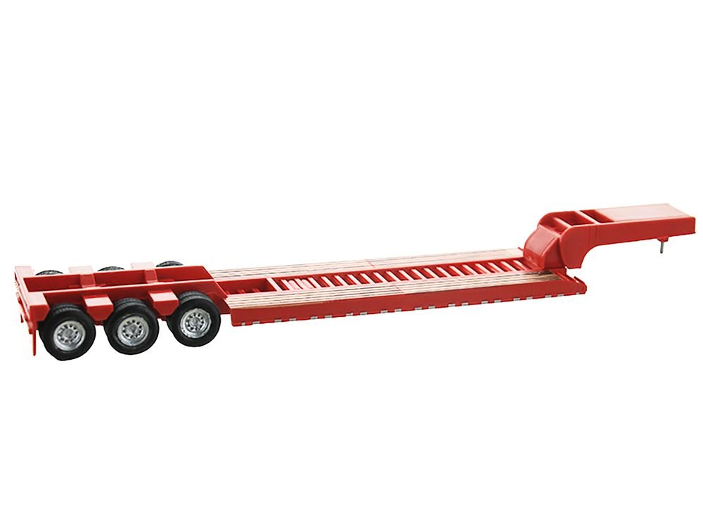 Low Boy Flatbed Trailer Red 1/87 (HO) Plastic Model Car by HO Logistics view 2