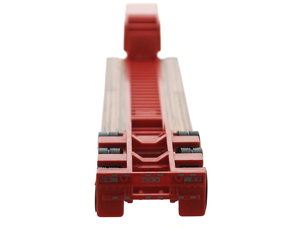 Low Boy Flatbed Trailer Red 1/87 (HO) Plastic Model Car by HO Logistics view 3