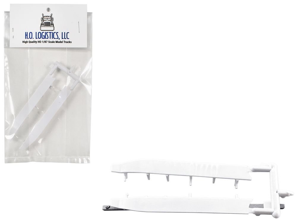 Trailer Wind Skirts for 53' Dry Vans White 1/87 (HO) Plastic Model Car by HO Logistics