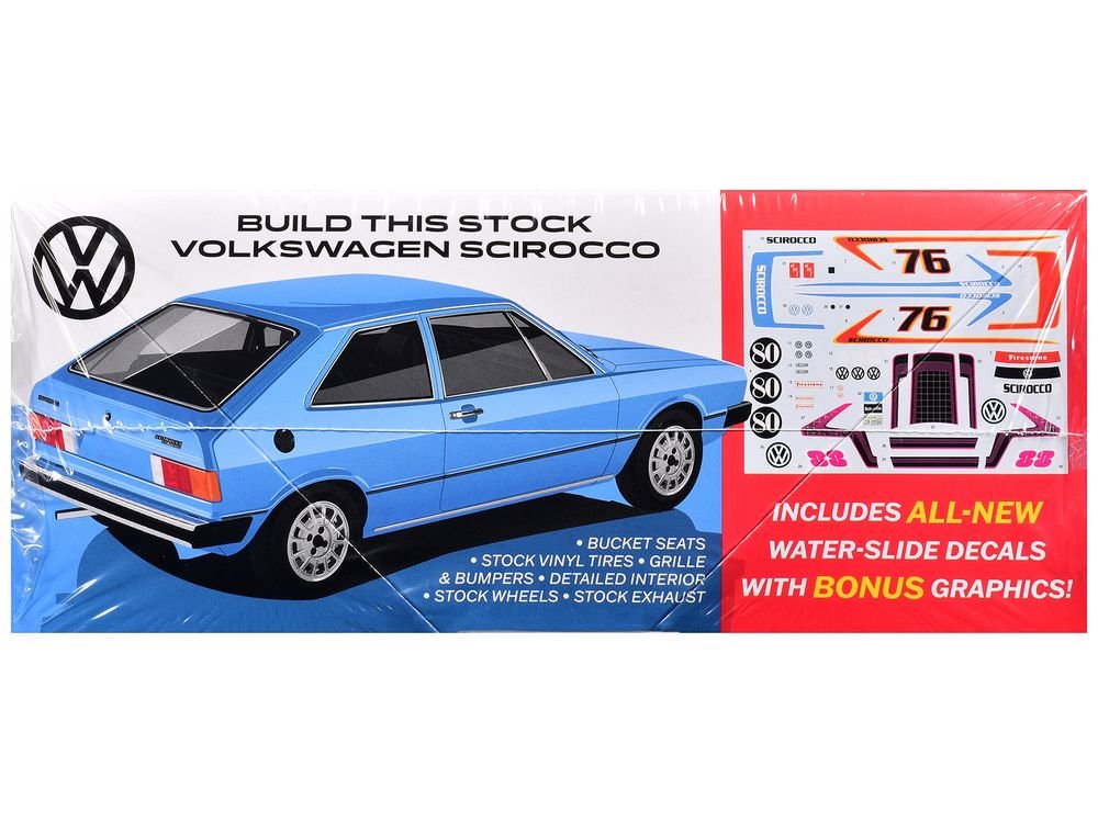 Skill 2 Model Kit Volkswagen Scirocco "T/A Champ" 1/25 Scale Model by AMT view 2