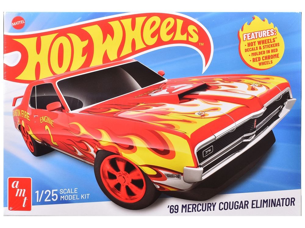 Skill 2 Model Kit 1969 Mercury Cougar Eliminator "Hot Wheels" 1/25 Scale Model by AMT