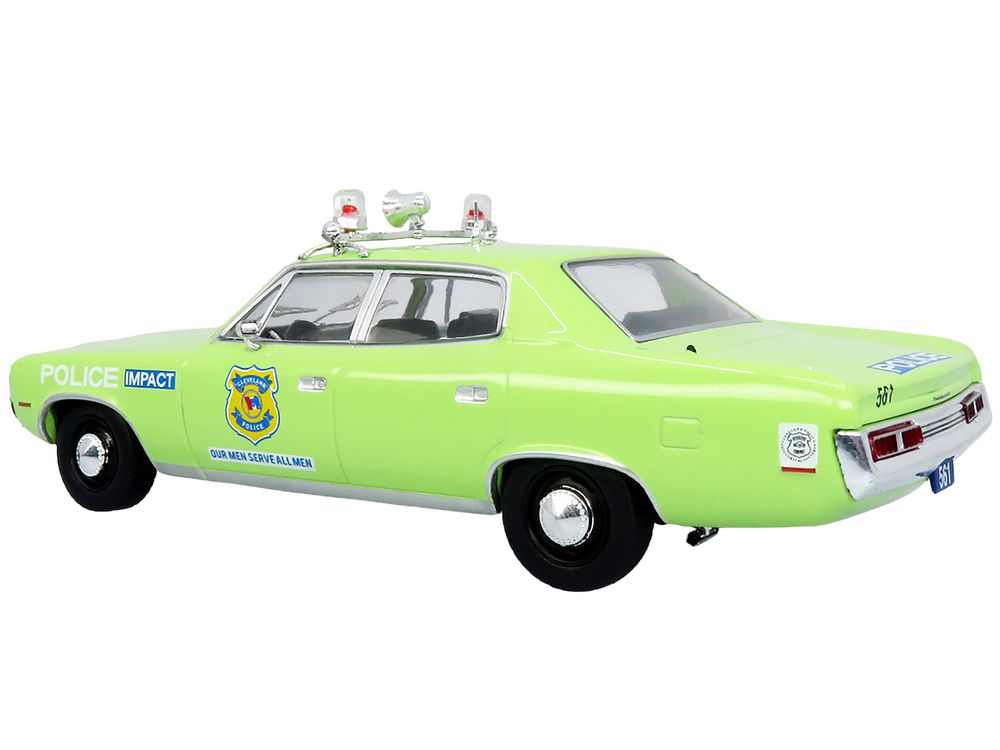1972 AMC Matador Police Car "Cleveland Police Department" Light Green 1/43 Diecast Model by Iconic Replicas view 2