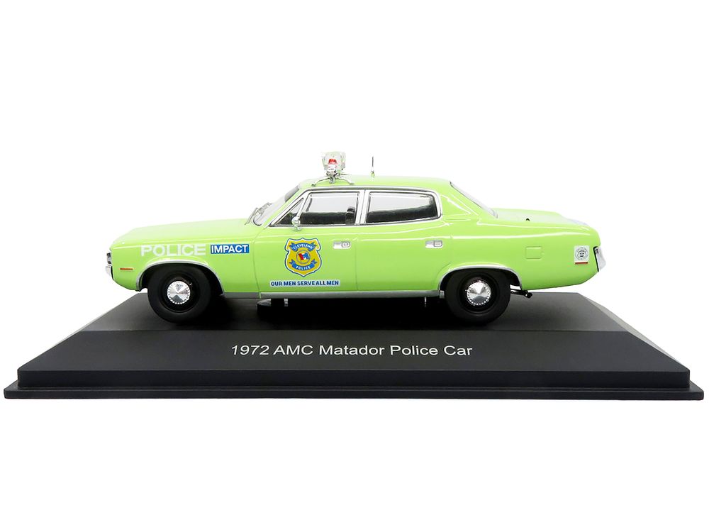 1972 AMC Matador Police Car "Cleveland Police Department" Light Green 1/43 Diecast Model by Iconic Replicas view 3