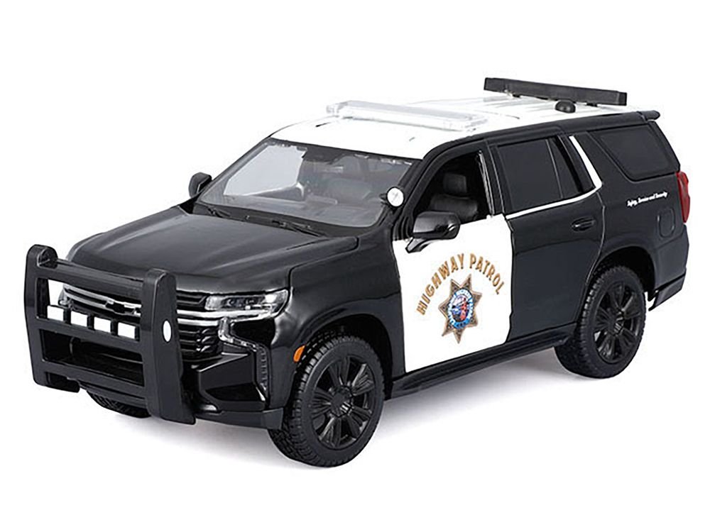 2021 Chevrolet Tahoe "California Highway Patrol" Black and White "Authority" "Maisto Design" Series 1/26 Diecast Model Car by Maisto view 2