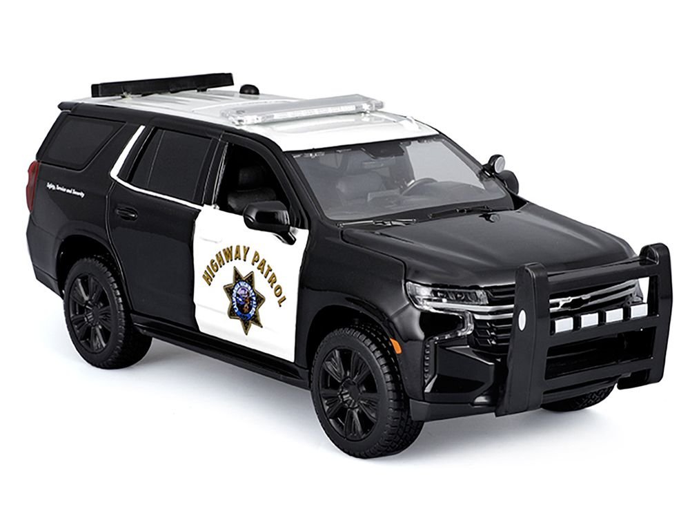 2021 Chevrolet Tahoe "California Highway Patrol" Black and White "Authority" "Maisto Design" Series 1/26 Diecast Model Car by Maisto view 3