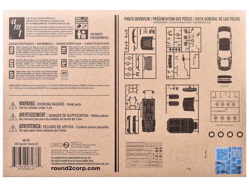 Skill 2 Model Kit 1991 Chevrolet Beretta GTZ 1/25 Scale Model by AMT view 4