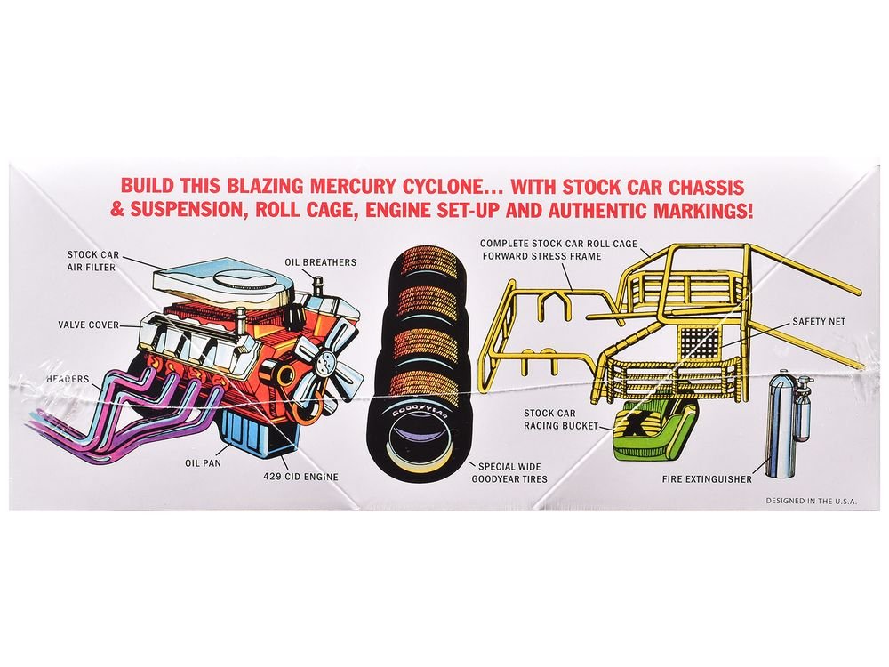 Skill 2 Model Kit 1971 Mercury Cyclone Stock Car 1/25 Scale Model by MPC view 2