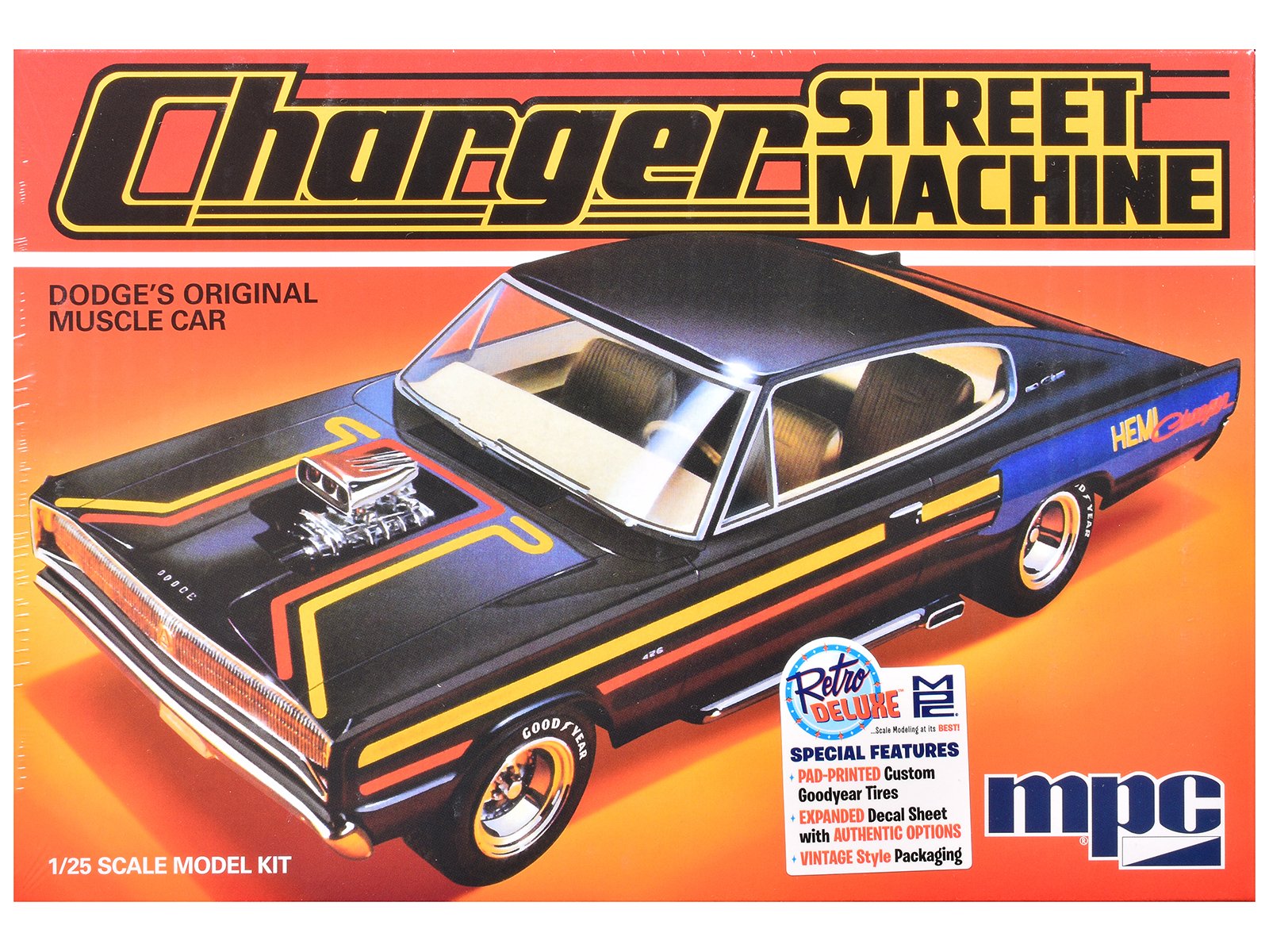 Skill 2 Model Kit 1967 Dodge Charger Street Machine 1/25 Scale Model by MPC