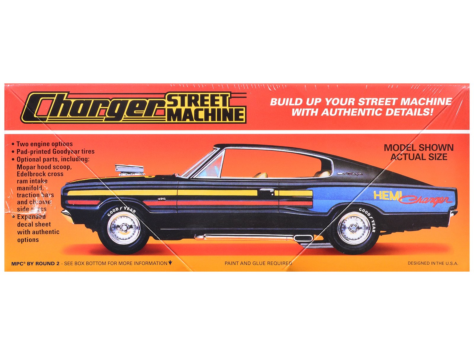Skill 2 Model Kit 1967 Dodge Charger Street Machine 1/25 Scale Model by MPC view 2