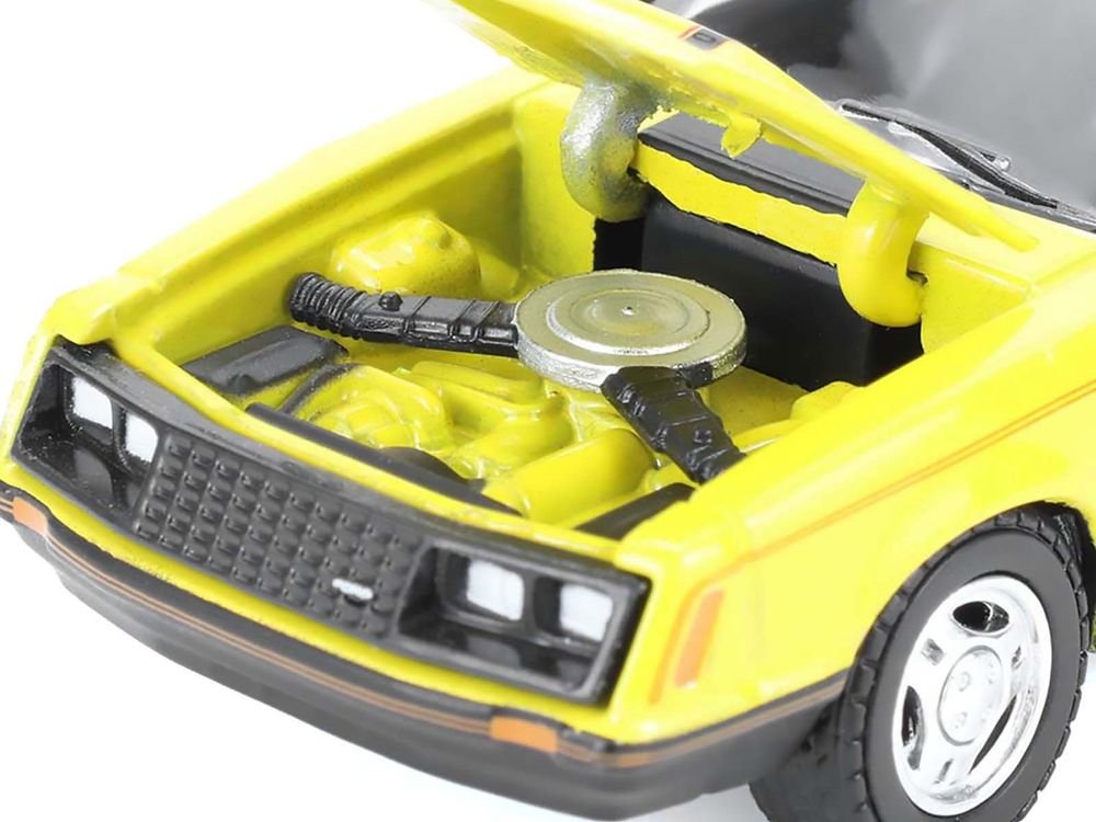 1979 Ford Mustang Cobra Fastback Bright Yellow with Cobra Good Graphics "GreenLight Muscle" Series 30 1/64 Diecast Model Car by Greenlight view 2