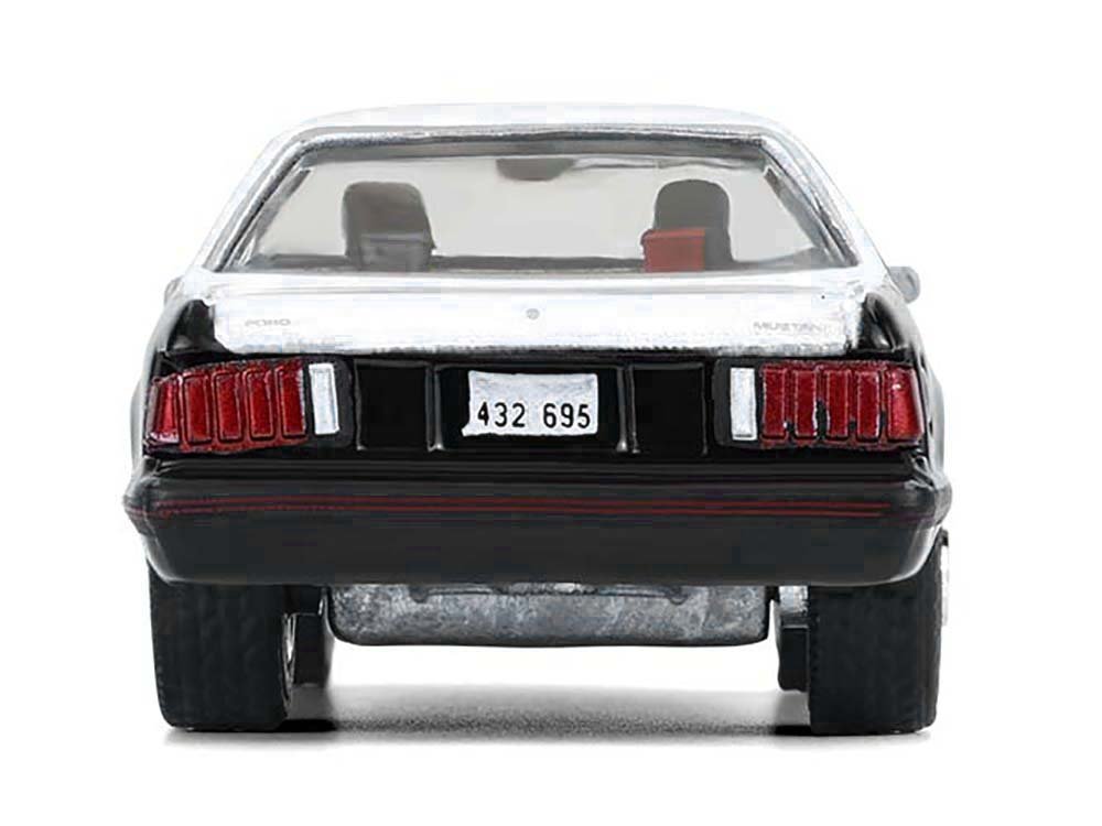 1982 Ford Mustang SSP "Texas Department of Public Safety Highway Patrol" Black with White Hood and Top "Hobby Exclusive" Series 1/64 Diecast Model Car by Greenlight view 5