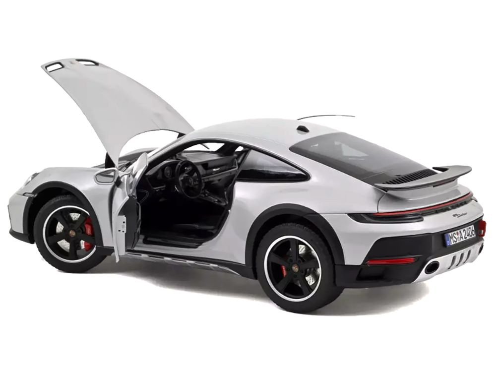 2023 Porsche 911 Dakar Ice Gray Metallic 1/18 Diecast Model Car by Norev view 3