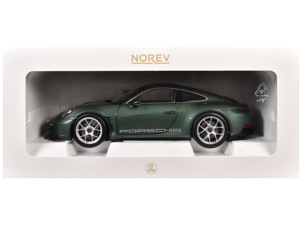 2023 Porsche 911 S/T Malachite Green Metallic 1/18 Diecast Model Car by Norev view 3