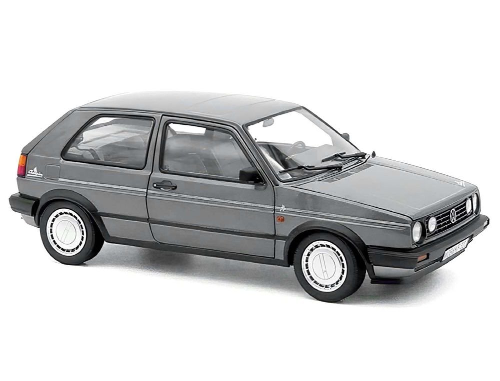 1989 Volkswagen Golf Champion Gray Metallic 1/18 Diecast Model Car by Norev view 2