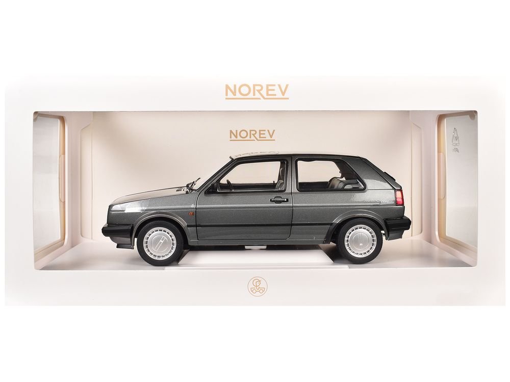 1989 Volkswagen Golf Champion Gray Metallic 1/18 Diecast Model Car by Norev view 3