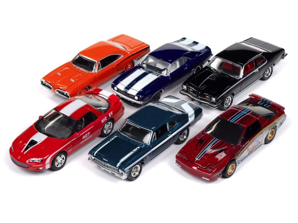 "Muscle Cars USA" 2025 Release 1 Set A of 6 pieces 1/64 Diecast Model Cars by Johnny Lightning view 2