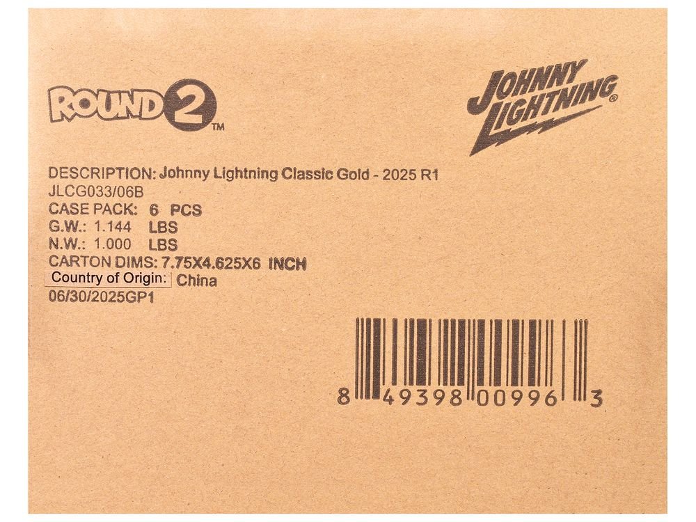 "Classic Gold Collection" 2025 Release 1 Set B of 6 Cars 1/64 Diecast Model Cars by Johnny Lightning view 2