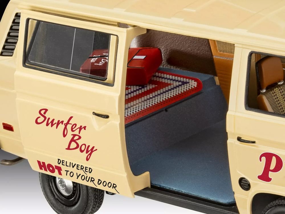 Level 3 Model Kit Argyle’s Volkswagen Vanagon "Surfer Boy Pizza" Van "Stranger Things" (2016-Current) TV Series 1/25 Scale Model by Revell view 4