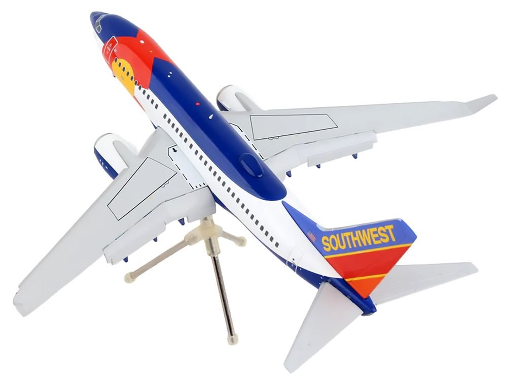 Boeing 737-700 Commercial Aircraft with Flaps Down Configuration "Southwest Airlines - Colorado One" (N230WN) White and Blue "Gemini 200" Series 1/200 Diecast Model Airplane by GeminiJets view 4
