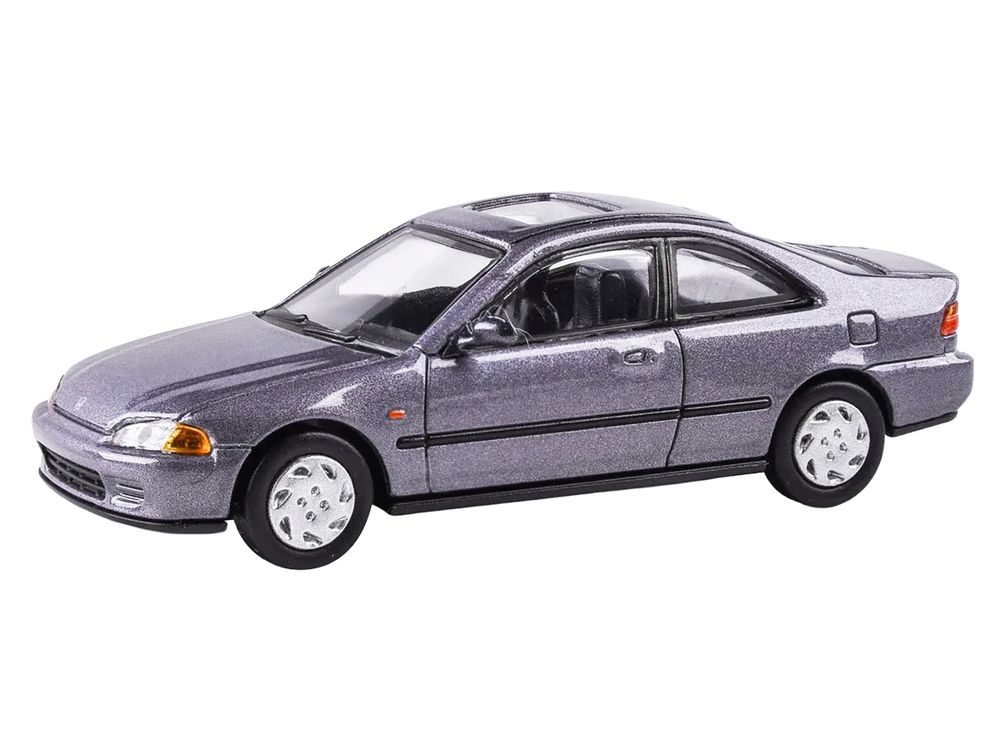 1995 Honda Civic Coupe EJ1 Horizon Gray Metallic with Sunroof 1/64 Diecast Model Car by Paragon view 2