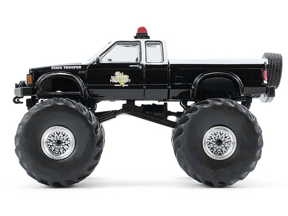 1990 GMC S-15 Monster Truck "Texas Department of Public Safety" Black and White "Kings of Crunch - Hot Pursuit" Special Edition 1/64 Diecast Model Car by Greenlight view 2