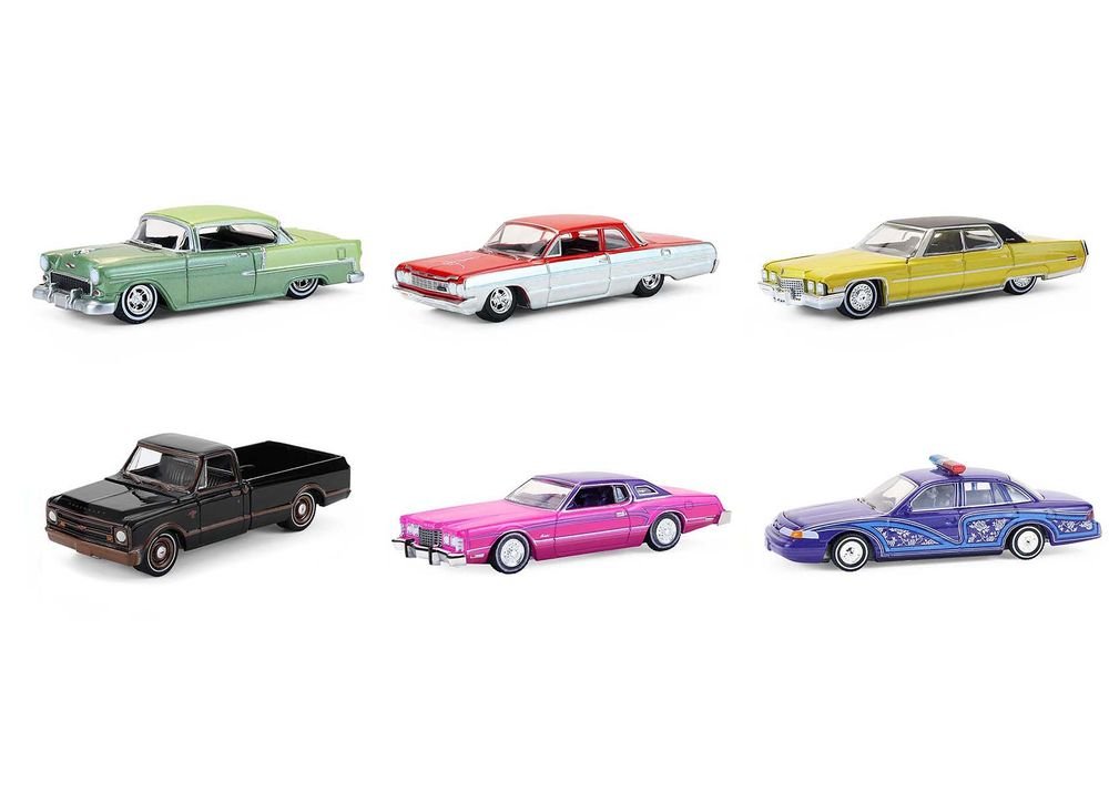 "California Lowriders" Series 7 Set of 6 pieces 1/64 Diecast Model Cars by Greenlight view 2