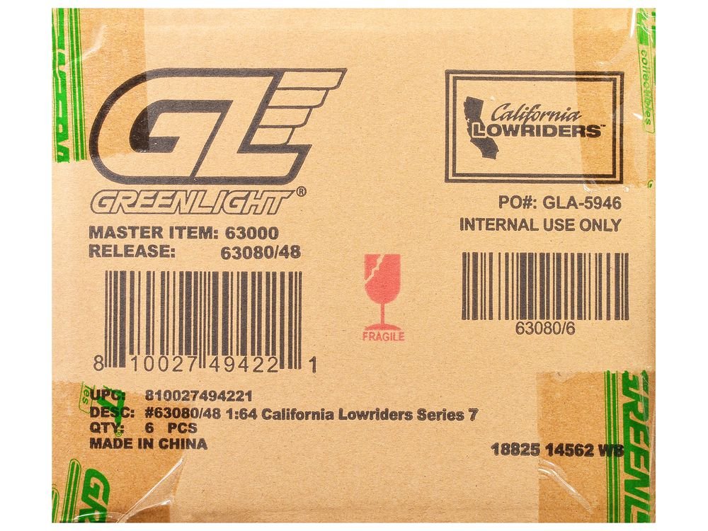 "California Lowriders" Series 7 Set of 6 pieces 1/64 Diecast Model Cars by Greenlight view 3