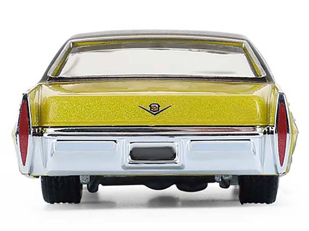 1971 Cadillac Sedan Deville Lowrider Gold Metallic with Black Top "California Lowriders" Series 7 1/64 Diecast Model Car by Greenlight view 5