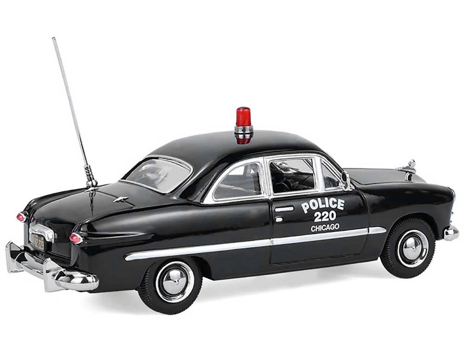 1949 Ford Custom Police Car "Chicago Police Department" Black 1/64 Diecast Model Car by Greenlight view 3
