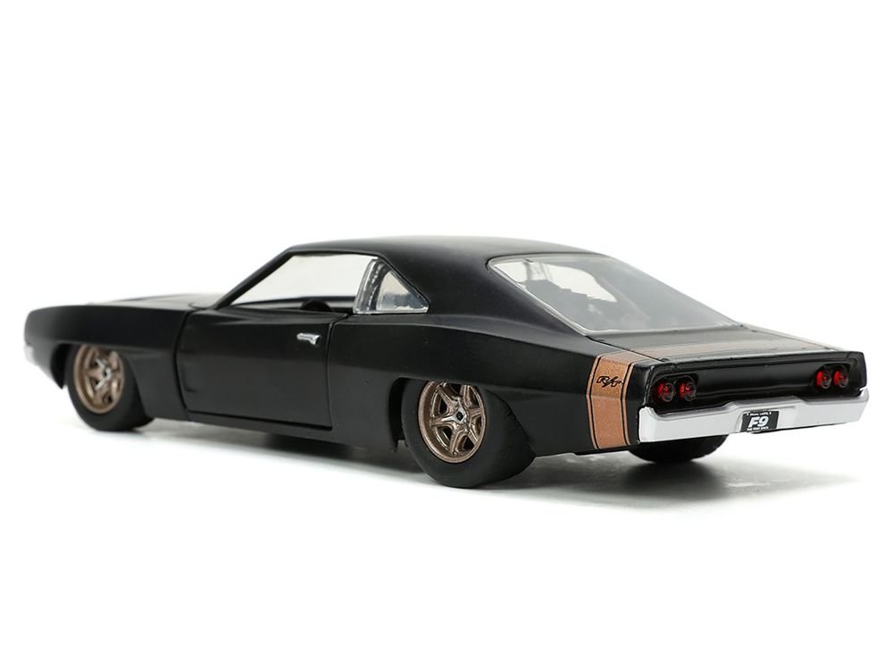 1968 Dodge Charger Widebody Matt Black with Bronze Tail Stripe "F9" (2021) Movie "Fast & Furious" Series 1/32 Diecast Model Car by Jada view 4
