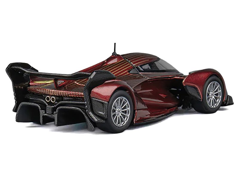McLaren Solus GT Wine Red Metallic with Gold Stripes 1/64 Diecast Model Car by CM Model view 4