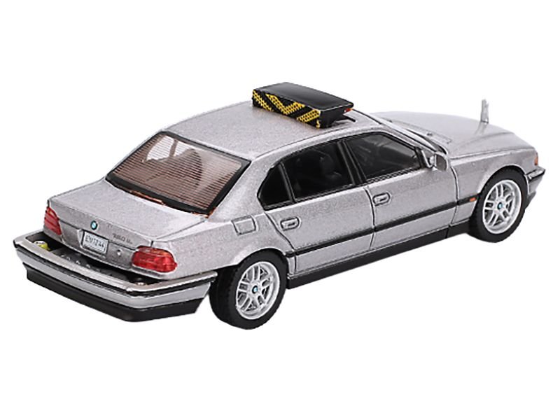 BMW 750IL Gray Metallic 007 James Bond "Tomorrow Never Dies" (1997) Movie Limited Edition 1/64 Diecast Model Car by Mini GT view 3