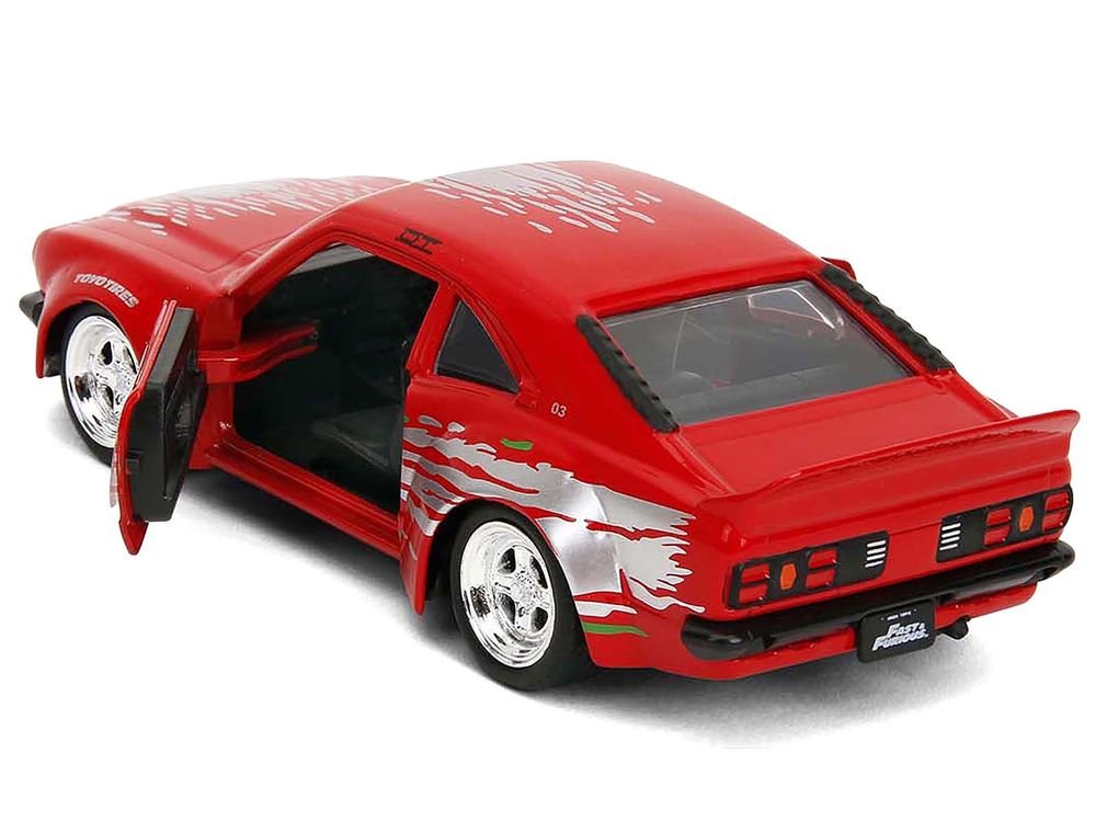 1974 Mazda RX-3 Red with Graphics "Fast & Furious" Series 1/32 Diecast Model Car by Jada view 4
