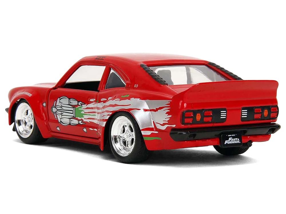 1974 Mazda RX-3 Red with Graphics "Fast & Furious" Series 1/32 Diecast Model Car by Jada view 5