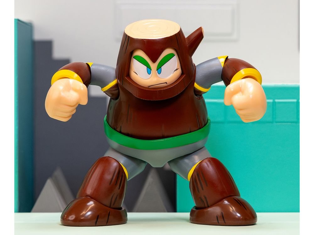 Wood Man 5" Moveable Figure (Deluxe Version) with Accessories and Alternate Head and Hands "Mega Man" (1987) Video Game Model by Jada view 4