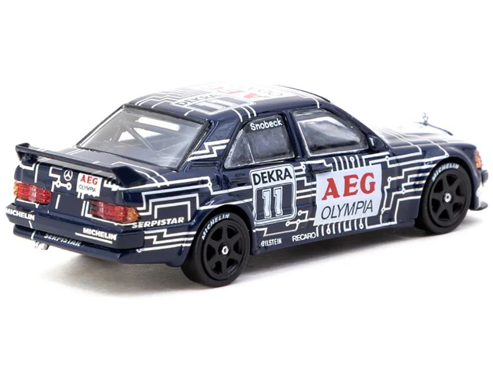 Mercedes-Benz 190 E 2.5-16 EVO 1 #11 Dany Snobeck "Deutsche Tourenwagen Meisterschaft (DTM)" (1989) "Global64" Series 1/64 Diecast Model by Tarmac Works view 2