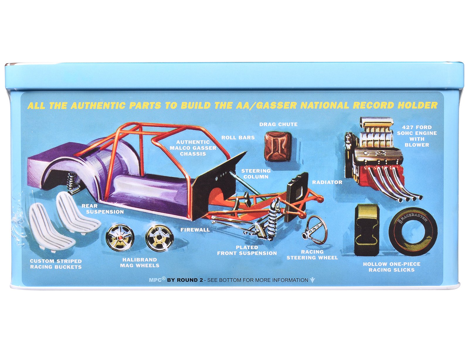 Skill 2 Model Kit Ohio George's Malco Gasser with Collector's Tin 1/25 Scale Model by MPC view 2
