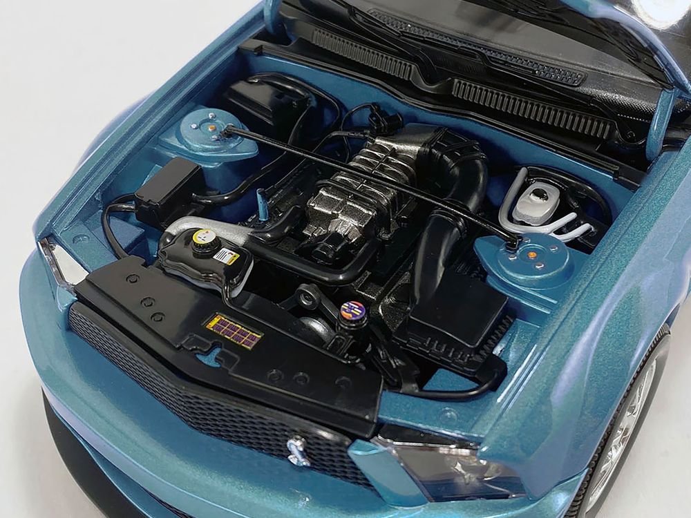 2007 Ford Shelby GT500 Windveil Blue Metallic "Shelby Collectibles" Series 1/18 Diecast Model Car by ACME view 3