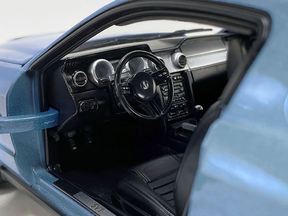 2007 Ford Shelby GT500 Windveil Blue Metallic "Shelby Collectibles" Series 1/18 Diecast Model Car by ACME view 4